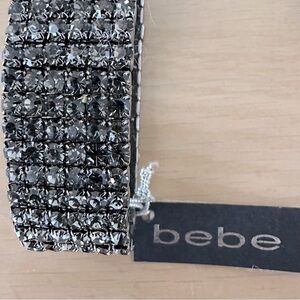 New in box Bebe jewelry! Gorgeous 6-row rhinestone stretch bracelet!